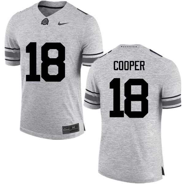 Men Ohio State Buckeyes #18 Jonathan Cooper College Football Jerseys Game-Gray